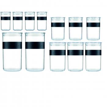 Bodum Black 4‑Piece, 25/3 ml & 6/3 ml, 1L & 2L
