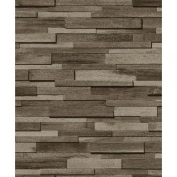 Papier peint gris en bois ardoise Muriva