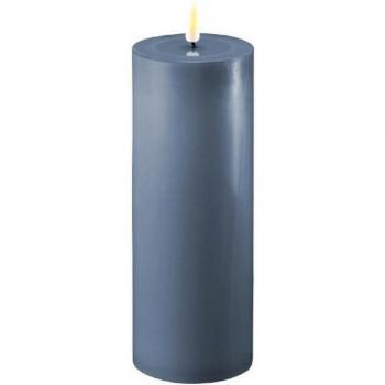 Bougie Lumineuse Pilier Bleu Ø 7,5 x 20 cm
