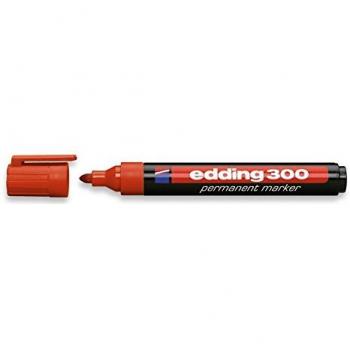 Rotulatore permanente Edding 300 Rosso