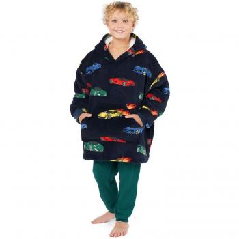 OHS Kids Car Race Print Hoodie Blanket
