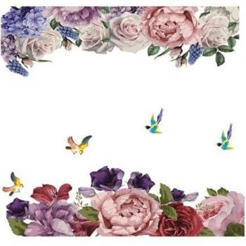 Pannello decorativo con fiori animati 2 pezzi