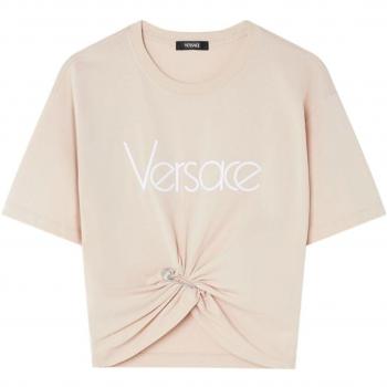 Versace Women's Pink Cotton T-Shirt