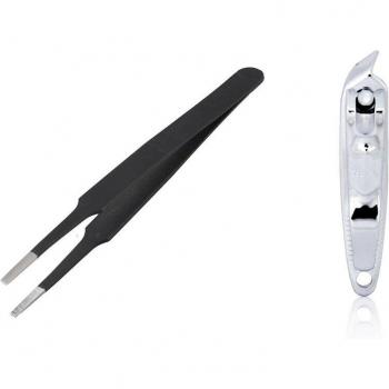 Kit de Pinzas Cuadradas y Cortaúñas Antiestáticos