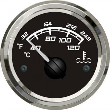 KUS 40-120 Degree Water Temperature Gauge Steel Bezel