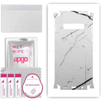 Protection intégrale marbre blanc pour Samsung Galaxy S10