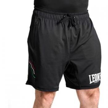 Leone1947 Large Black Flag Shorts for Men