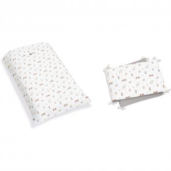 Alondra ensemble de lit bébé 70x140 cm avec motif forêt blanc
