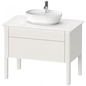 Duravit Luv Konsolenwaschtischunterbau stehend Nordic Weiß Seidenmatt 93,8x57x74,3 cm mit Schubkasten und Auszug