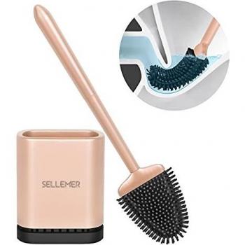 Sellemer Rose Gold Toilet Brush and Holder Set
