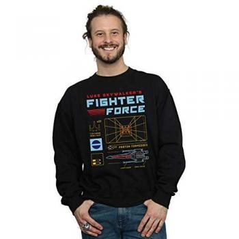Star Wars Men's Luke Skywalker Fighter Force Sweatshirt Black