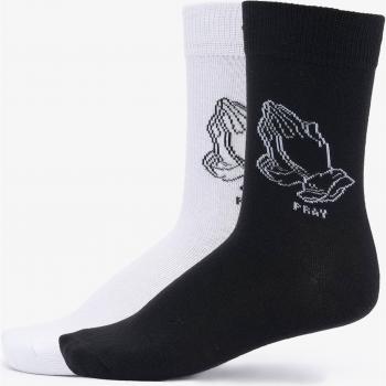 Mister Tee Unisex Pray Hands Socken 2er-Pack Schwarz/Weiß