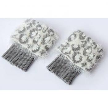 Big Girl's Anti-Cold Leopard Knitted Leg Warmers