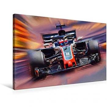 Romain Grosjean – CALVENDO Textil‑Leinwand 75x50 cm (Querformat) – DeVerviers Edition