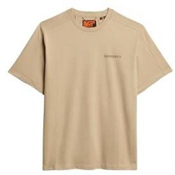 Relaxed Short Sleeve Stonewash Taupe Tee by Superdry Tech (Men’s S)