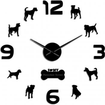 Patterdale Terrier Wohnzimmer Uhr