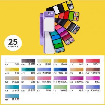 Superior 42 Solid Watercolor Paint Set with Water Brush Pen