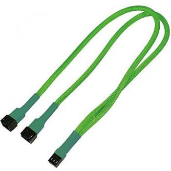 Câble répartiteur d'alimentation ventilateur Molex 3 broches 60 cm vert fluo