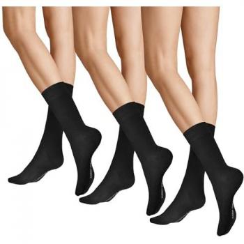 Hudson Damen Basic‑Socken 3‑Pack – Schwarz