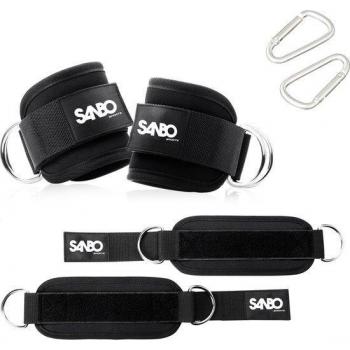 Ankle Cuff Sanbo – Sangle noire avec 2 carabiners – Fitness et sport – Rétention de la cheville