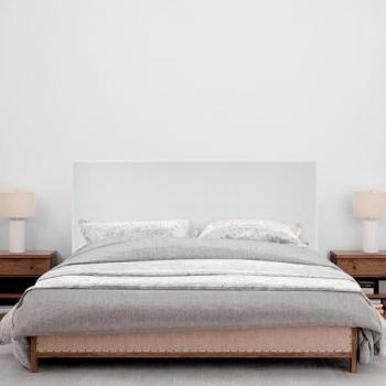 Cabecero de Tela Aqualine Liso 160x120cm (Camas 150/160, Blanco)