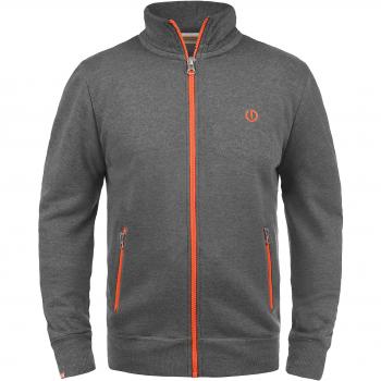 !Solid BennTrack Herren Sweatjacke Mit Reißverschluss Stehkragen, Größe:L, Farbe:Grau Melange