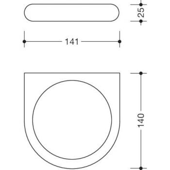Soutien 477 Hewi – série 477 b – 141 mm, hauteur 25 mm, longueur 140 mm, rouge rubis