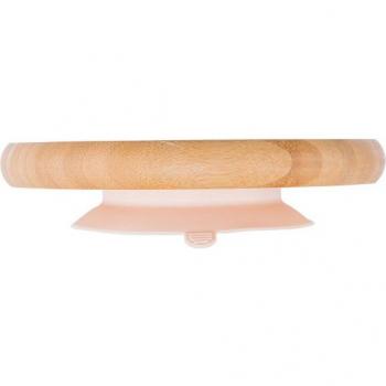 Silicone Suction Baby Plate with Wooden Utensils