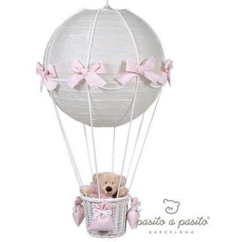 Lampada Globo con Motivo Vichy Rosso di Pasito a Pasito