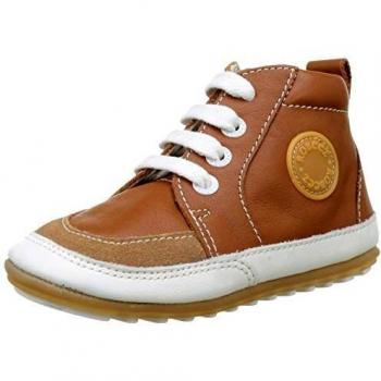 Baskets en cuir marron Robeez MIGO pour enfant