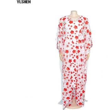 Boubou bordado de 7 colores, conjunto femenino Africano