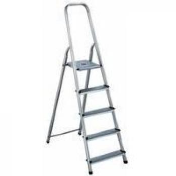 Aluminum Step Ladder 5 Step Platform 980mm Above Floor