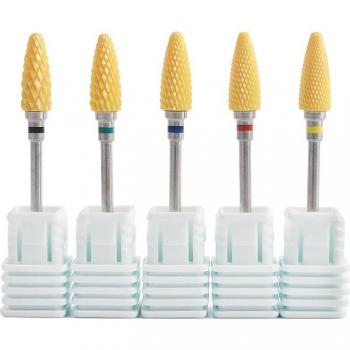Ceramic Nail Drill Bit Yellow for Nail Art Accessories
