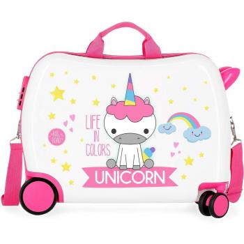Roll Road Little Me Maleta Infantil Multicolor 50x38x20 cms Rígida ABS Cierre combinación 34L 2,1Kgs 4 Ruedas Equipaje de Mano