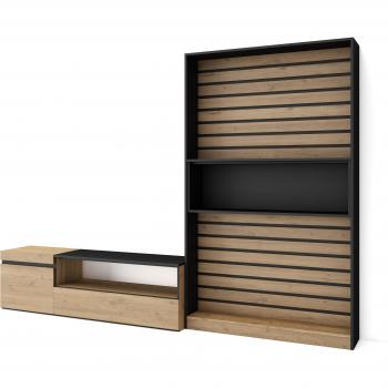 Salon Complet 260x35x186 cm, effet bois de chêne – RF2538