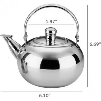 Silver Stainless Steel Tea Infuser Pot