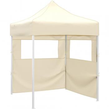 Tente Pliable 2x2 m – Jardin & Voyage en Acier Crème (Vidaxl)