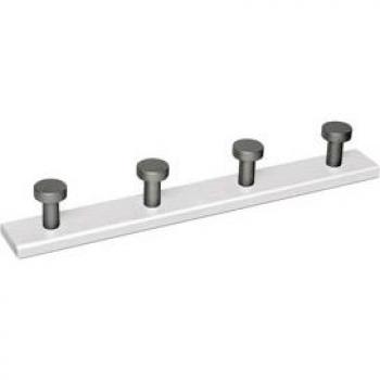 Percha Madera 4p Cromo B.blan