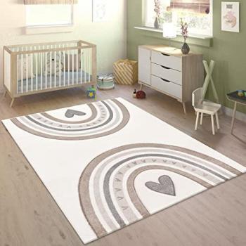 Tapis Enfant 3D Coeur Beige 240x340 cm
