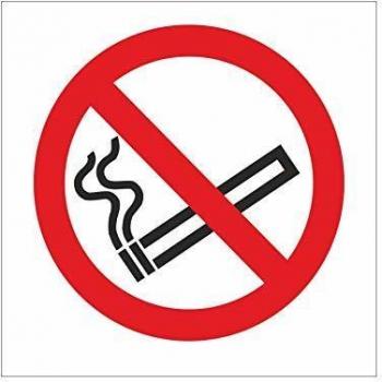 No Smoking Notice Sign 100mm x 100mm