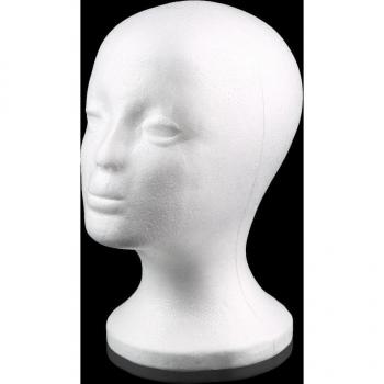 Modèle 4 : Mannequin tête féminine en mousse – Display chapeau & accessoires