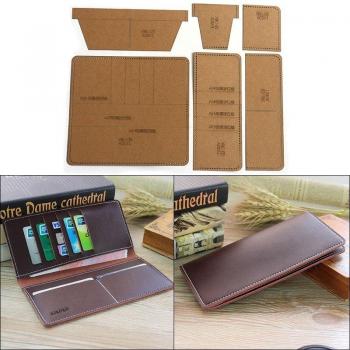 Leather Craft Pattern for Long Wallet Clutch 9cm x 10cm
