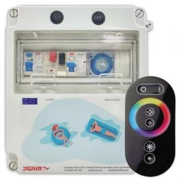 Cuadro eléctrico piscina clorador con mando y transformador 150W
