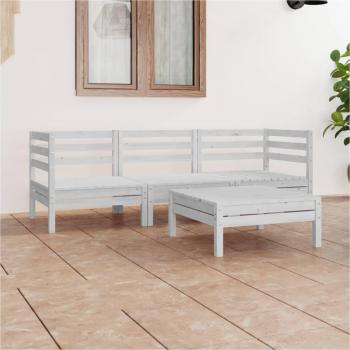Solid Pine White Garden Loungers