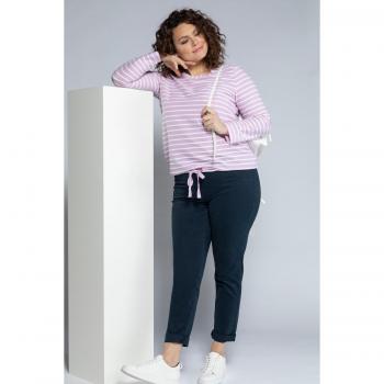 Righe Ondulate Ulla Popken Viola Donna 48/50 Cotone Biologico