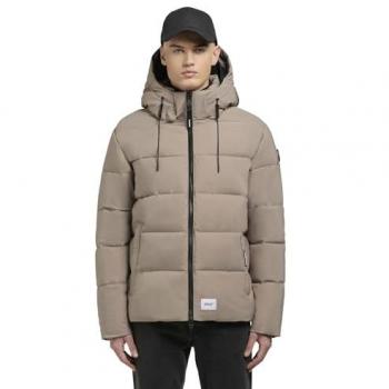 Wintermantel Loga2‑YM von KHUJO – Herren, XL, beige, 100 % Polyester