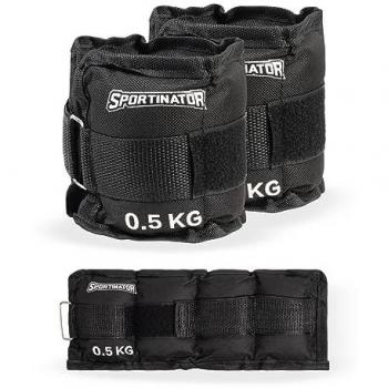 Sportinator verstellbare Gewichtsmanschetten 0,5 kg 2er-Set schwarz
