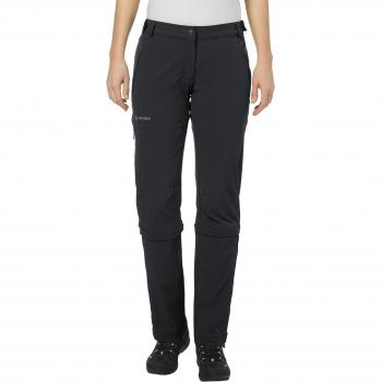 Vaude Damen Farley Stretch Capri T-Zip II Hose in Schwarz, Größe 36 lang