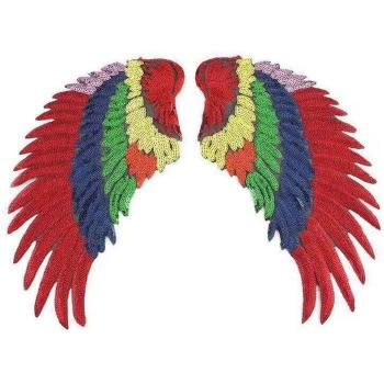 5 paires d'appliques paillettes ailes d'ange