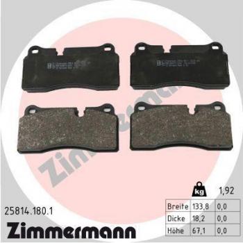 25814.180.1 Plaquettes de frein ZIMMERMANN